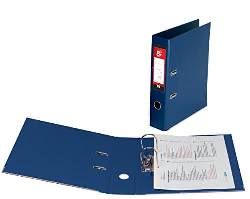 Image of 5 Star Files A4 Folders Lever Arch Files (10 Pack) Blue 70mm Spine Durable Polypropylene Covered Board