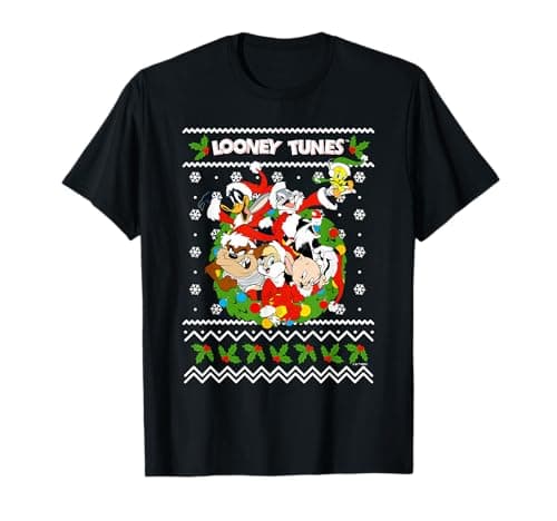 Image of Looney Tunes Looney Christmas Ugly Christmas T-Shirt