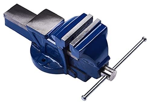 Image of Amtech – 4'' Fixed Bench Vice, Robust Steel Body, Ergonomic Grip, DIY & Trade Use (100mm)