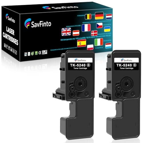 Image of SavFinto TK-5240 Black Toner Cartridges Replacement for Kyocera TK5240 TK 5240K 1T02R70NL0 Compatible for Kyocera Ecosys M5526cdw M5526cdn P5026cdw P5026cdn (2 Black)