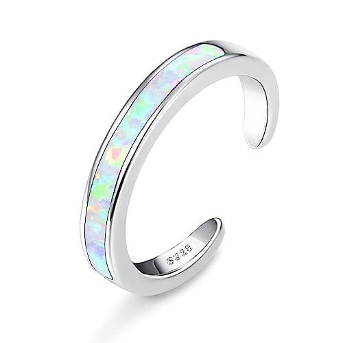Image of ORAZIO S925 Sterling Silver Toe Rings for Women White Gold Plated Arrow Infinity Vintage Celtic Knot Daisy Flower Stylish Toe Rings Adjustable Toe Band Rings Summer Beach Foot Jewelry Set