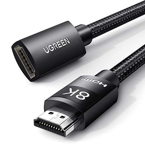 Image of UGREEN HDMI 2.1 Extension Cable 8K 4K Male to Female Extender 120/240Hz eARC HDR Dolby Vision Atmos 48Gbps Ultra High Speed Lead Compatible with TV Stick Roku Streaming Device Switch PS5 Xbox PC(0.5M)