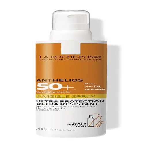 Image of La Roche-Posay Anthelios Invisible Spray SPF50+, Very High Sun Protection Body Sunscreen, UVA UVB Protection, Water Resistant, Shea Butter, Lightweight Finish, 200ml