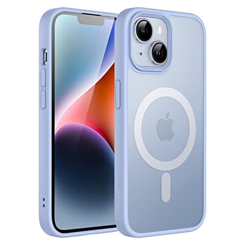 Image of JETech Magnetic Case for iPhone 14 6.1-Inch Compatible with MagSafe, Translucent Matte Back Slim Shockproof Phone Cover (Sky Blue)