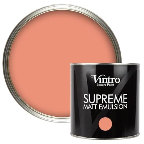 Image of Vintro | Luxury Matt Emulsion | Smooth Chalky Finish | Multi Surface Paint | for Walls, Ceilings, Wood and Metal 2.5L (Terracotta - Porto Terracotta, 2.5 Litre)