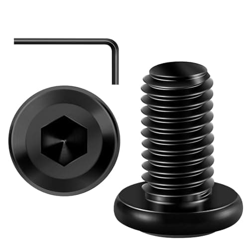 Image of Wavanta 20Pcs M8 Bolts, M8 x 16mm Flat Head Hex Socket Cap Screws Bolts, 304 Stainless Steel Furniture Bolt Full Thread, Black Oxide, with Hex Key