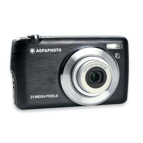 Image of AGFA PHOTO Realishot DC8200 - Appareil Photo Numérique Compact Cam, 21MP, Vidéo Full HD, Ecran LCD 2.7'', Zoom Optique 8X, Batterie Lithium, Carte SD 16GB et Sacoche Incluse - Noir