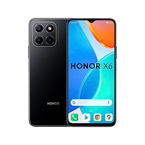 Image of HONOR X6 Mobile Phone, 6.5 Inch Dual SIM Unlocked Smartphone, 50MP Triple Camera, 5000mAh, 4GB+64GB, Android 12(2 Year Warranty) (Renewed)