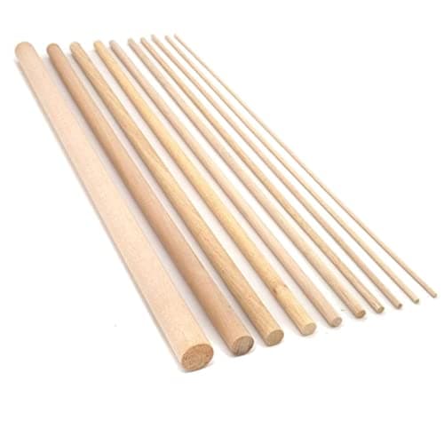 Image of HOME CENTRE 1x Beech Wood Dowels Smooth Rod Pegs 1m x 10mm Craft Sticks DIY Long Wooden Dowel Woodcraft