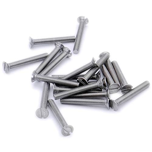 Image of M2 (2mm x 10mm) Slot Countersunk Machine Screw (Bolt) - Stainless Steel (A2) (Pack of 20)