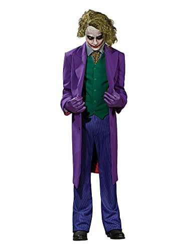 Image of Rubies Official 56215M000 Medium Adult Mens Supreme Edition Joker Costume DC Batman The Dark Knight