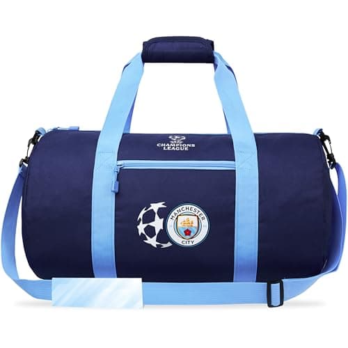 Image of Manchester City F.C. Duffle Bag Sports Holdall for Men Teens Supporters' Gear Kids Large Gym Bag for Football PE Overnight Weekender