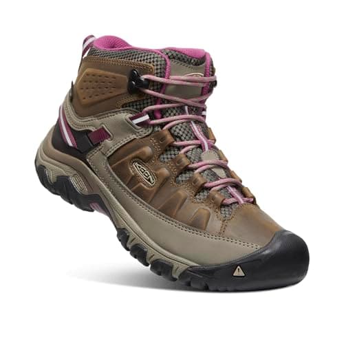 Image of KEEN Women's Targhee 3 Mid Waterproof Hiking Boots, Weiss Boysenberry, 3 UK