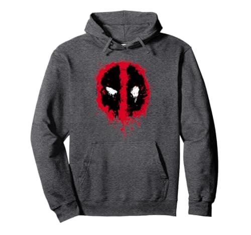 Image of Marvel Deadpool Splatter Icon Pullover Hoodie