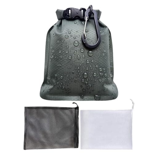 Image of Travel Soap Bar Bag Case, Waterproof Leakproof Travel Soap Bag, with White/Black Mesh Pouch and Carabiner, Portable Quick Dry Soaps Holder Shampoo Bar Storage Bags for Trips Camping Outdoor