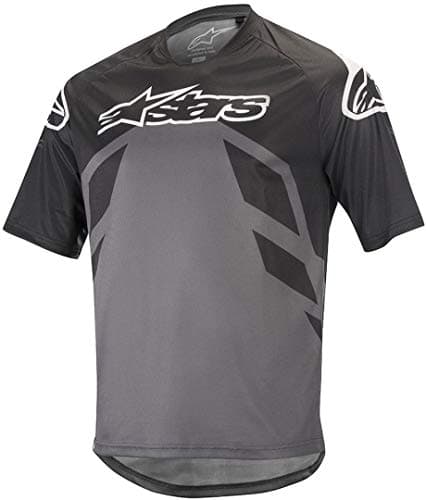 Image of Alpinestars Men's Racer V2 ss Jersey, Black Anthracite Gray, Medium