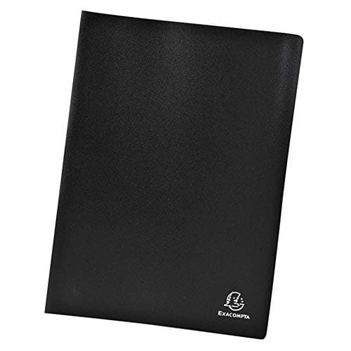 Image of Exacompta - Ref 8521E - Soft PP Display Book - Suitable for A4 Documents, Made from Polypropylene, Lightweight, 20 Pockets, 40 Viewing Pages - Black Cover