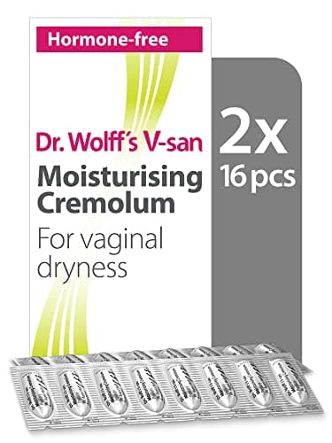 Image of Dr. Wolff's V-san Moisturising Cremolum for Vaginal Dryness 2X 16 pcs | Vaginal Moisturiser for Daily Use | Prevent Itching & Dryness | Vaginal Dryness Treatment | Hormone-Free Soothing Vaginal Cream
