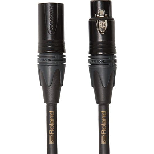 Image of Roland Gold Series Microphone Cable Rmc-G3, Black, Length: 3 Ft./1 M
