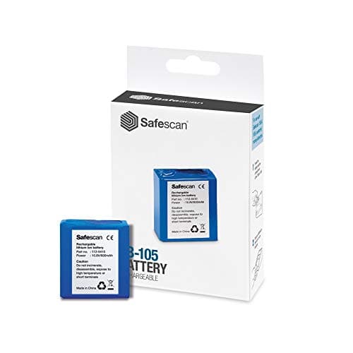 Image of Safescan LB-105 Rechargeable Battery That Powers The Safescan Counterfeit Detectors - Lithium Battery That Supplies Counterfeit Money Detectors with Up to 30-Hours of Portable Power