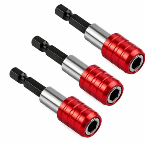 Image of 3PCS 1/4” Hex Shank Magnetic Drill Bit Holders, 60mm Quick Release Drill Bit Extension Bar Set, Chuck Adapter for Power Drills, Electric Screwdrivers, Handheld Drivers, Durable Steel