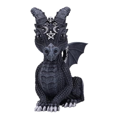 Image of Nemesis Now Cult Cuties Lucifly 10.7cm, Resin, Black, Cult Cuties Dragon Figurine, Scarily Adorable Horned Dragon Figurine, Silver Detailing, Cast in the Finest Resin, Lovingly Hand-Painted