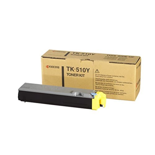 Image of Kyocera TK-510 Y Toner Yellow, Original Premium Printer Cartridge 1T02F3AEU0 for FS-C5020N, FS-C5025N, FS-C5030N