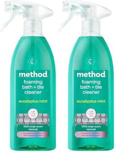 Image of Method Foaming Bath and Tile Spray, Eucalyptus Mint, 828ml (Pack of 2)