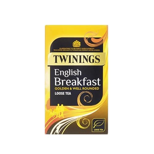Image of Twinings English Breakfast Tea | Golden, Well Rounded & Full Bodied Black Tea | Loose Leaf Tea (4 x 125g Pack)