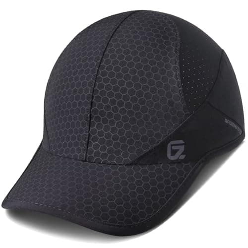 Image of GADIEMKENSD Men's Quick Dry Soft Brim Lightweight Breathable Running Sport Caps Cap, Black, 6 3/4-7 5/8