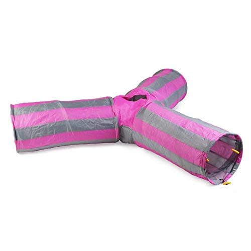 Image of Ancol Acticat Cat Play Tunnel, pink & grey