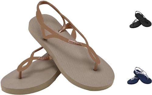 Image of Cressi Women's Marbella Women s Premium Flip Flops, Gold, UK 3 4 - EU 35 36