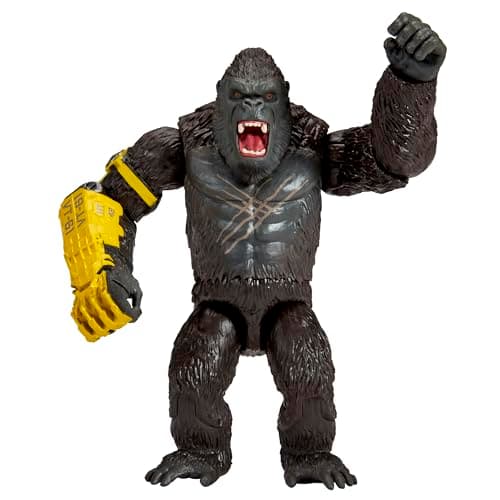 Image of MonsterVerse Godzilla x Kong: The New Empire, 6-Inch Kong Action Figure Toy, Iconic Collectable Movie Character, Includes B.E.A.S.T Glove Feature, Toy Suitable for Ages 4 Years+