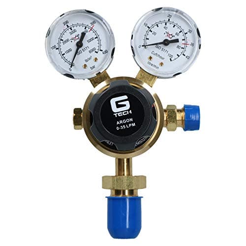 Image of Argon Regulator Single Stage 2 Gauge Gas Bottle 300 Bar Welding Welder