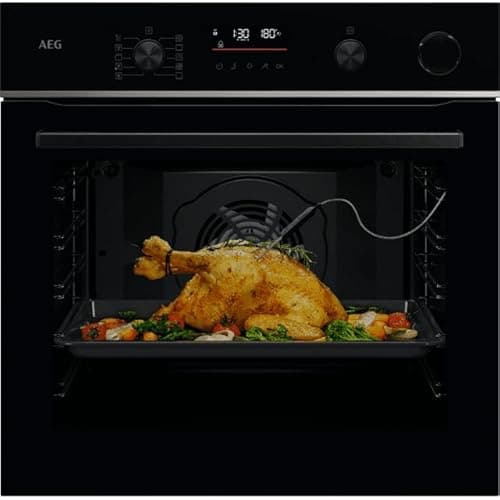 Image of AEG 6000 SenseCook® TR6PB521SB Built In Electric Single Oven with Pyrolytic Cleaning - Black - A++ Rated