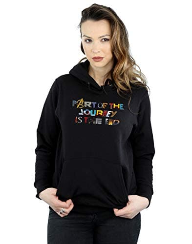 Image of Marvel Women's Avengers Endgame Part Of The Journey Hoodie Black Medium