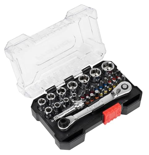 Image of Sealey Premier 31pc 1/4" Sq Drive Socket & Colour-Coded Bit Set - AK2111