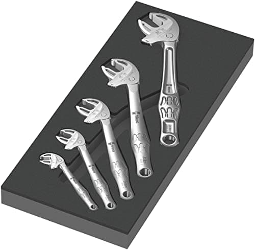 Image of Wera 05150122001 9732 Foam Insert 6004 Joker Set 1, 5 Pieces, Chrome, Matt