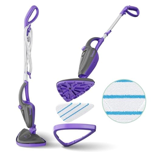 Image of Turonic ST3 10-in-1 Steam Mop - 1500W, 110℃, 25 Mins Runtime, 13oz Tank, 15 Second Heating, Detachable Handle, Hand Cleaner for Tile, Grout,