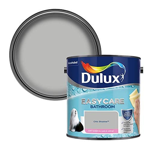 Image of Dulux 500001 Easycare Bathroom Soft Sheen Emulsion Paint for Walls and Ceilings - Chic Shadow 2.5 l (Pack of 1)