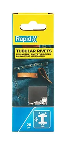 Image of Rapid Tubular Rivets Multi-Purpose, 7 x 3 x 9 mm, 5000414 - 25 Pieces
