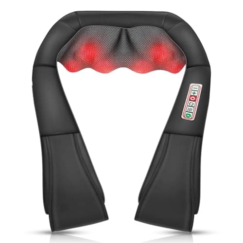 Image of Shiatsu Neck and Shoulder Massager with Heat, Back Massager-Electric Deep Tissue 3D Kneading Massage for Shoulder Leg Body Muscle Pain Relief Use for Home Office,Best Gifts for Women Men Mom Dad