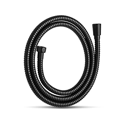 Image of OFFO Shower Hose,Stainless Steel Replacement High Pressure Shower Pipe Anti-Kink Shower Hose for Bath Taps Matte Black,1.5m