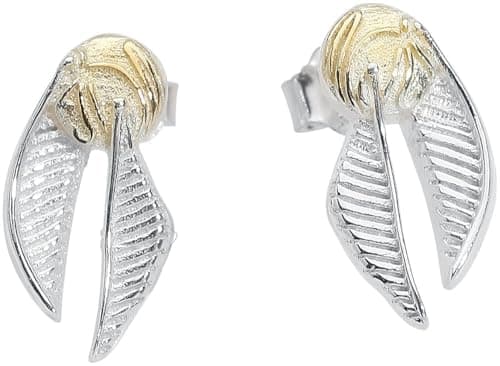 Image of Harry Potter Official Sterling Silver Golden Snitch Stud Earrings- SE0004