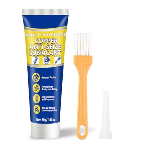 Image of AstraVox Copper Grease with a Brush, Waterproof Brake Grease for Automotive Applications, Spark Plugs, and Brake Pads, Anti Seize Compound, Effective Lubrication, Protects against Wear Corrosion (1)