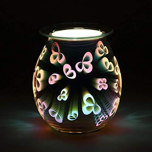Image of Stunning 3D Flower Petal Light Up Electric Oil Burner - 14cm x 10cm (1 Pc.) - Class 2, CE Certified, 230V/25W, Perfect For Aromatherapy & Home Decor