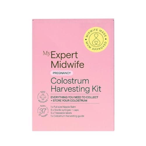 Image of My Expert Midwife Complete Colostrum Harvesting Kit - Includes 5 x Syringes and Caps, 5 x Freezable Labels, 30ml No Harm Nipple Balm Cream and a Midwife Written Complete Guide to Colostrum Harvesting