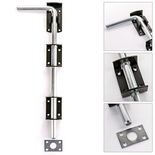 Image of Securit Garage Door Bolt Black - 375mm