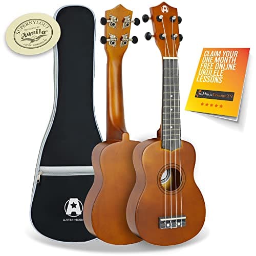 Image of A-Star Rocket Series Soprano Ukulele With Bag - Natural
