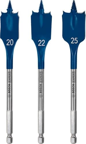 Image of Bosch 3x EXPERT Self Cut Speed Spade Drill Bit Set (for Softwood, Particleboard, Ø 20-25 mm, Professional Accessory Rotary Drill/Drivers)